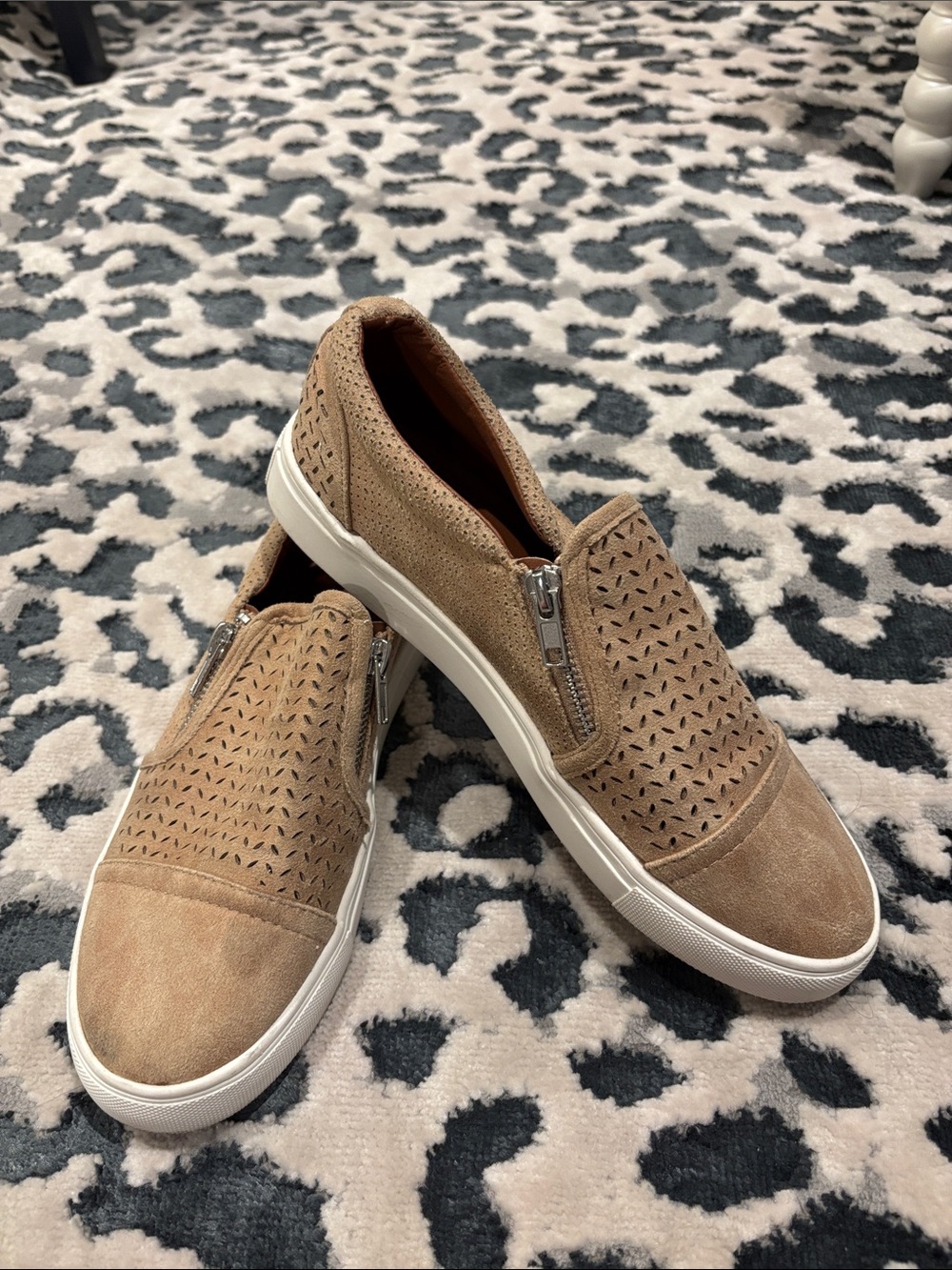 Report Tan Suede Slip-On Sneakers
